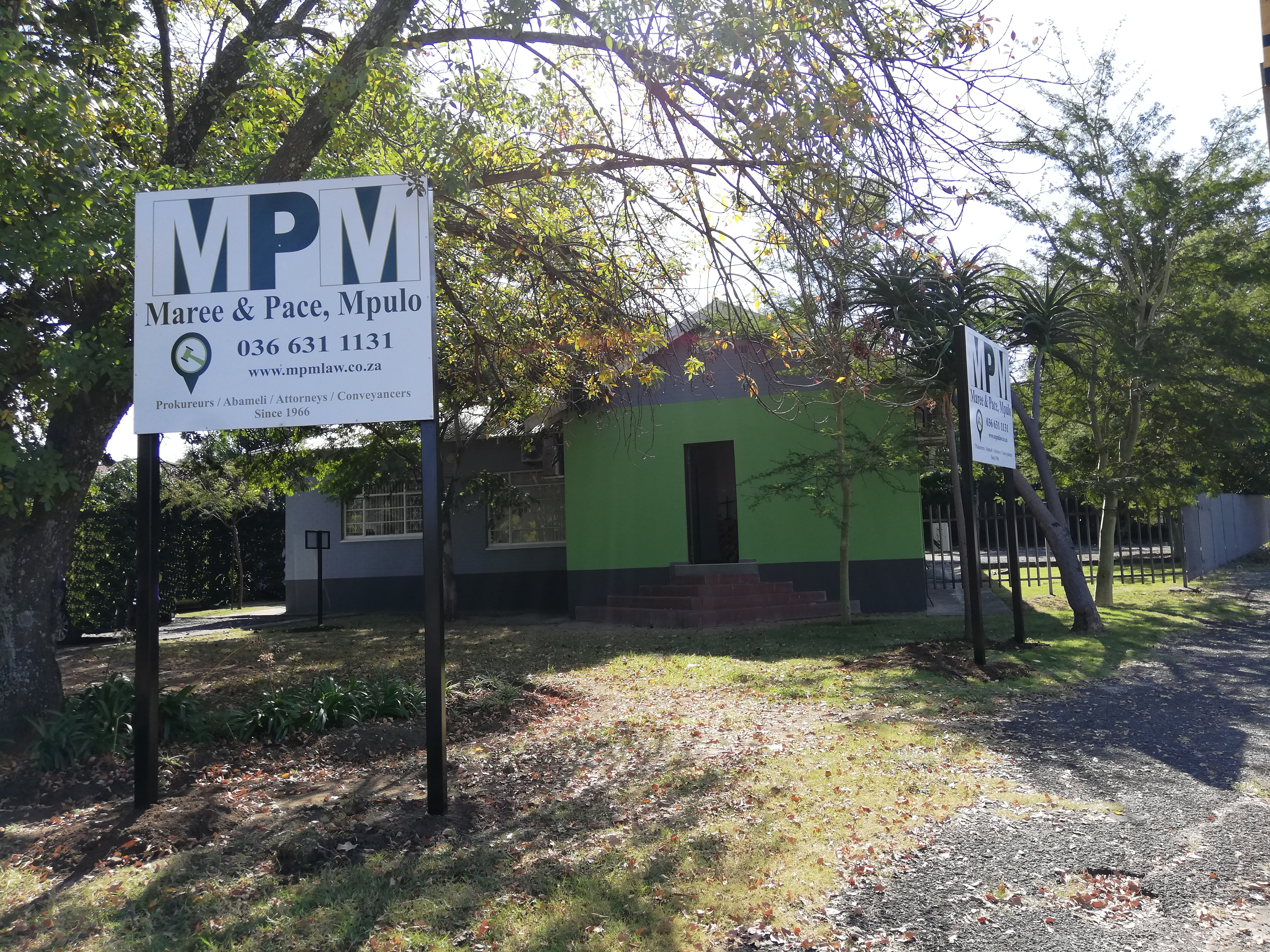 Front of Maree & Pace, Mpulo New Office